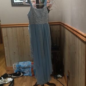 Baby blue Floral dress